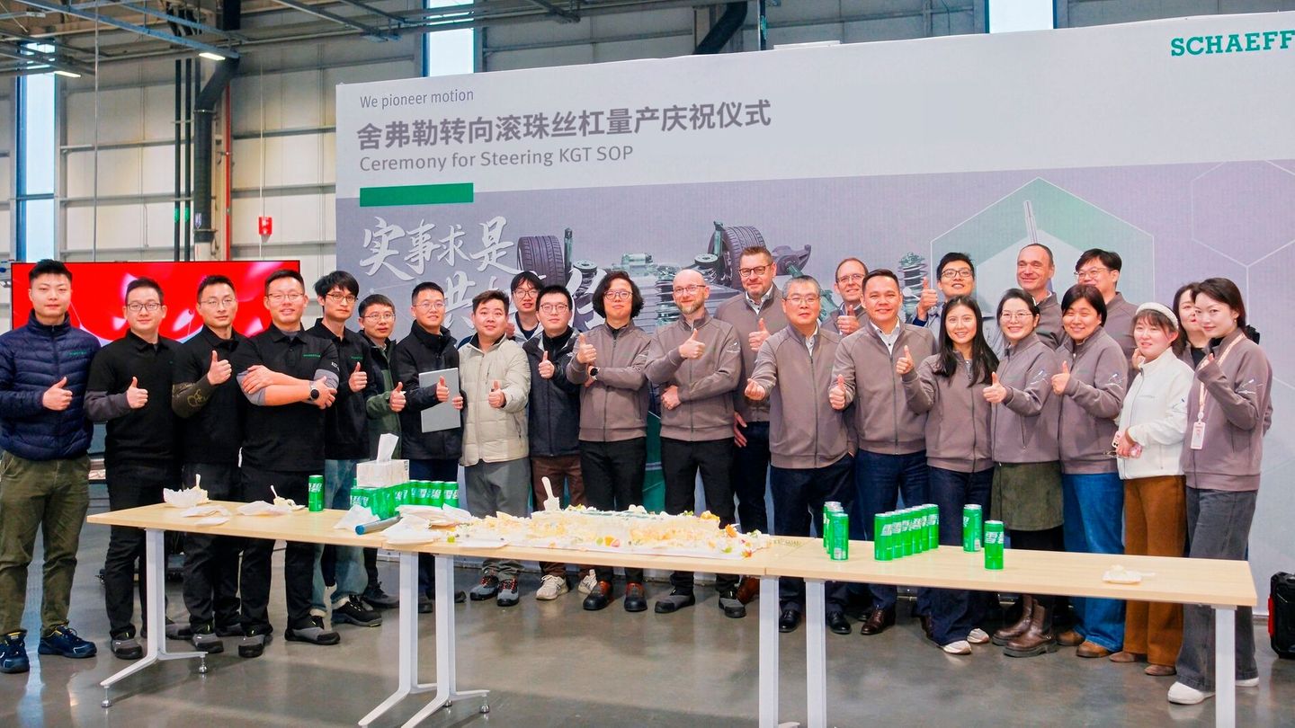 Global production network: In February, Schaeffler started production of ball screw drives for steering systems at its plant in Xiangtan, China. Photo: Schaeffler
